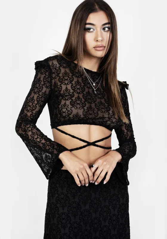 Delena Strappy Crop Top sold by Disturbia
