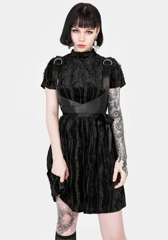 Imogen Velour Mini Dress sold by Disturbia