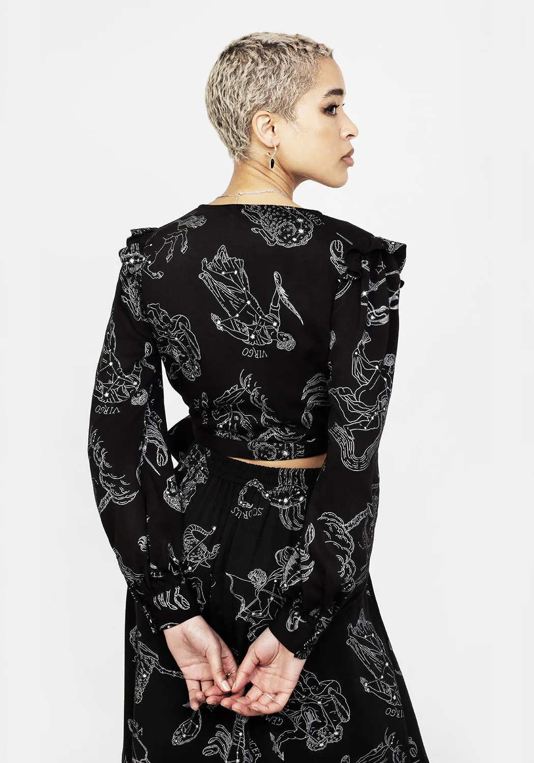 Zodiac Crop Wrap Top sold by Disturbia product image thumbnail 4
