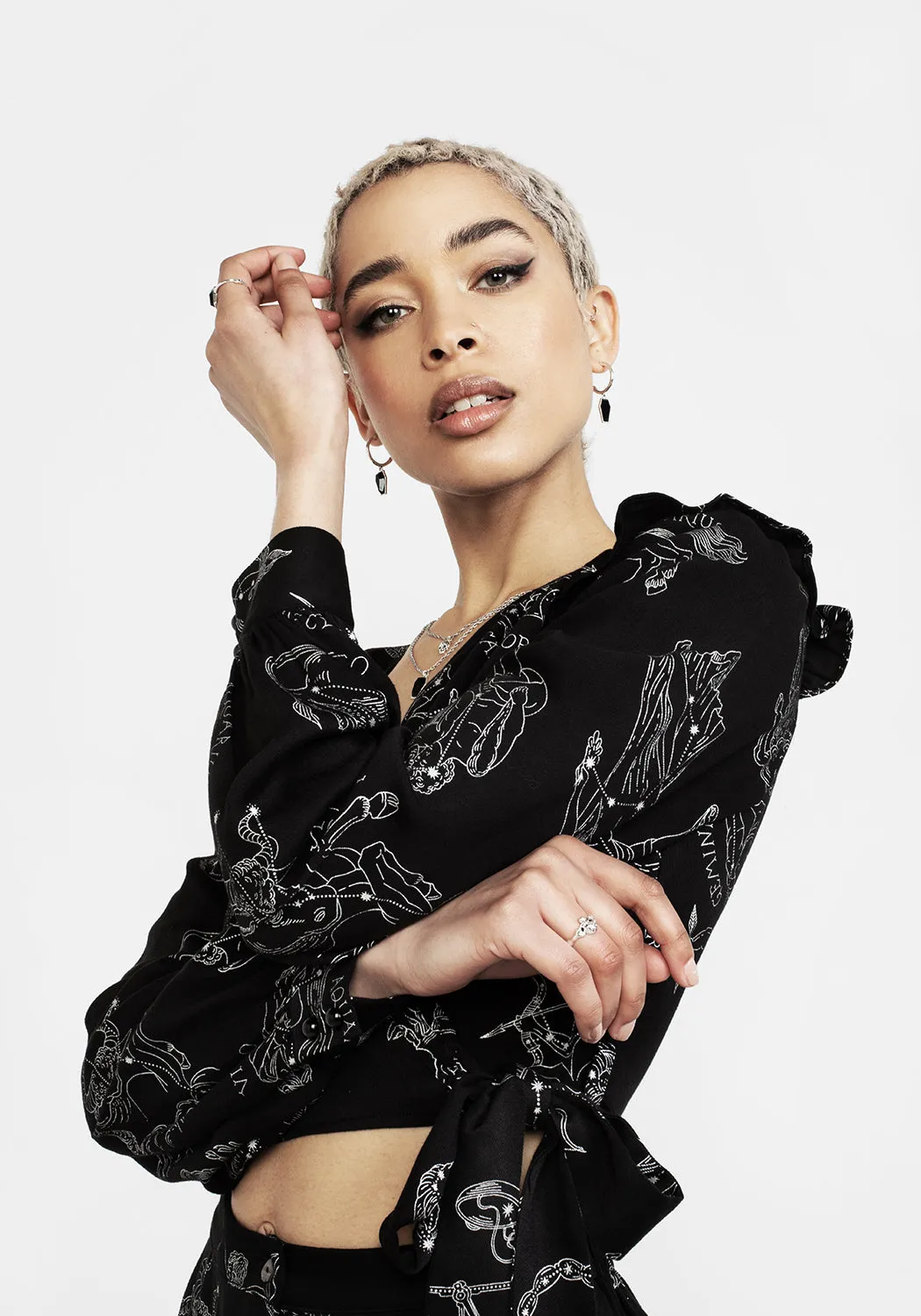 Zodiac Crop Wrap Top sold by Disturbia