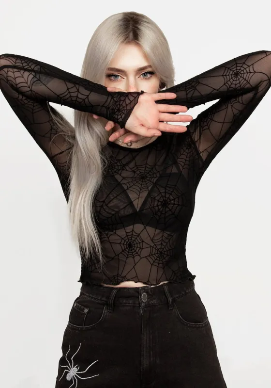 Venom Mesh Crop sold by Disturbia