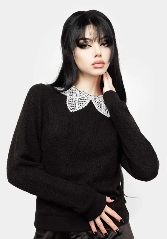Sanctum Lace Collar Jumper sold by Disturbia