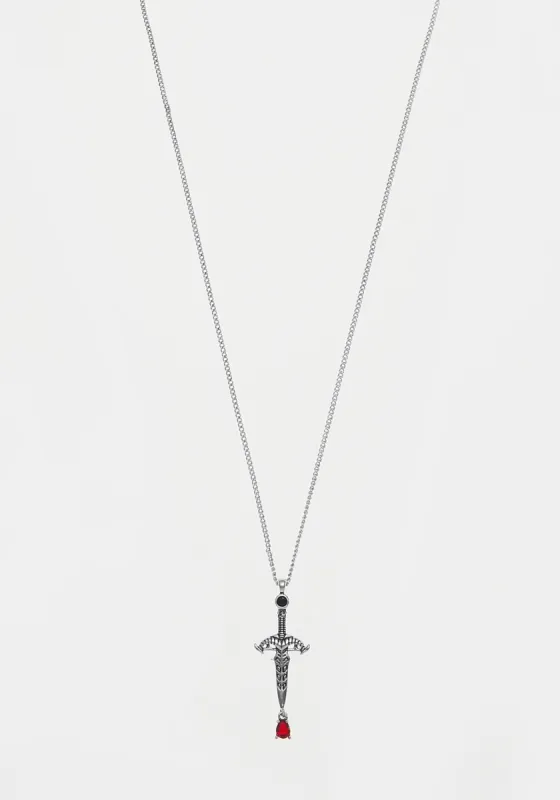 ATHAME DAGGER CZ PENDANT NECKLACE sold by Disturbia