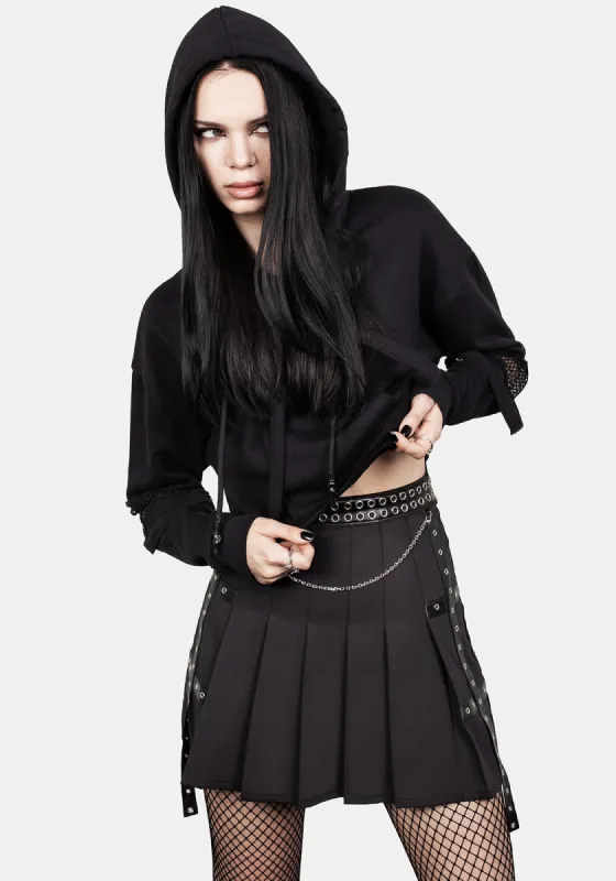 Avenged Pleated Skirt sold by Disturbia