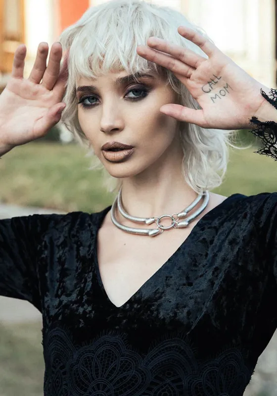 Skeletos Choker sold by Disturbia