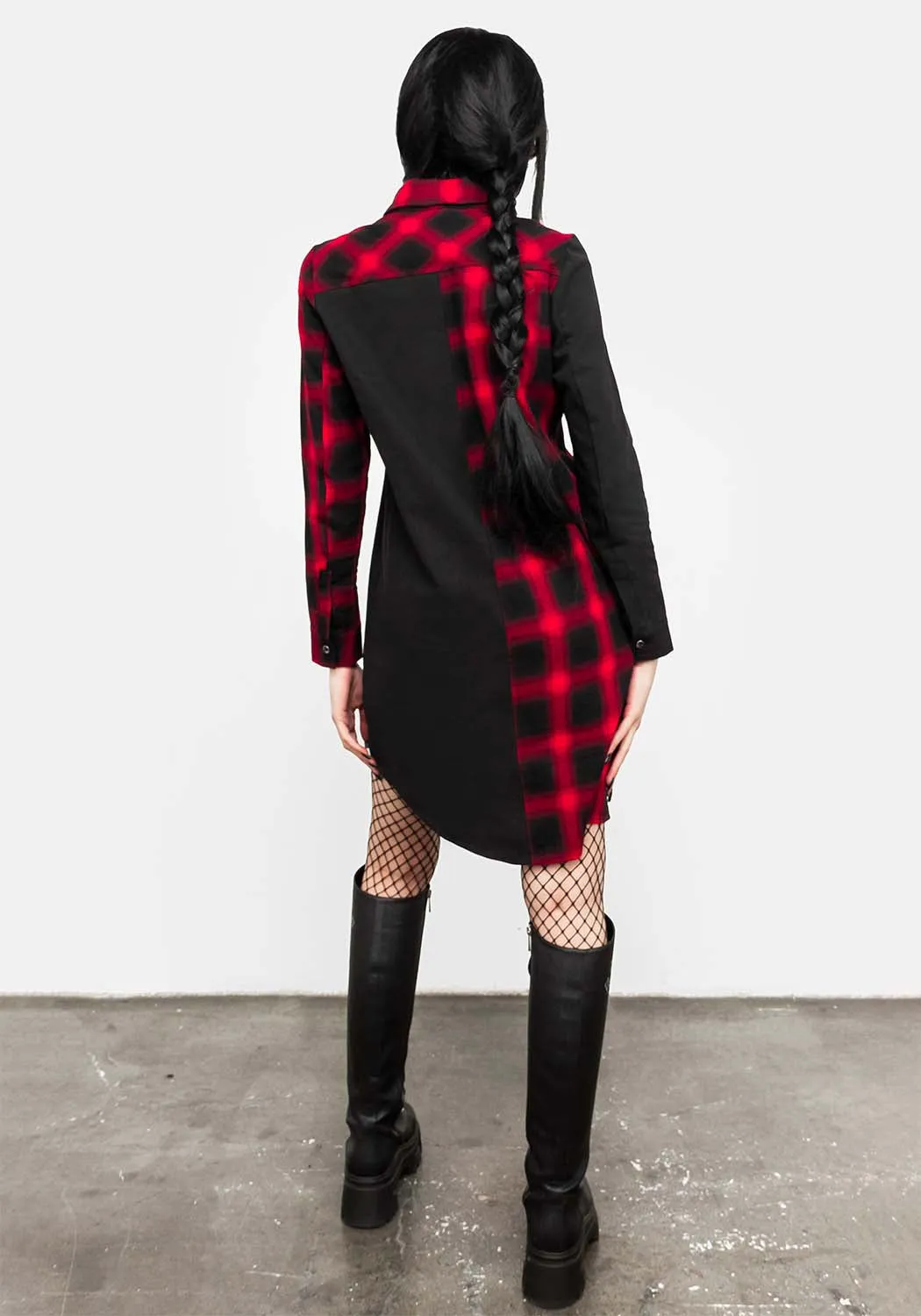 Danger Deconstructed Shirt Dress sold by Disturbia product image thumbnail 3