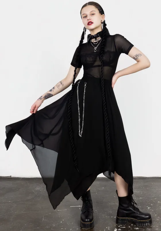 Levitate Chain Detail Midi Skirt sold by Disturbia