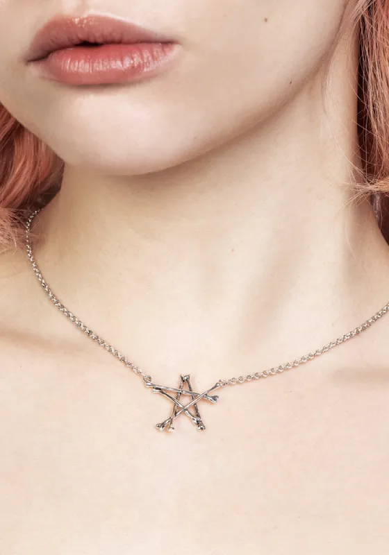 PENTAGRAM BONES NECKLACE sold by Disturbia