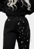 Silver Celestial Print Spliced Tapered Trousers sold by Disturbia