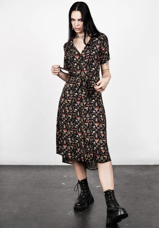 Luthien Button Up Shirt Dress sold by Disturbia