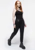 Malverde High Waist Tapered Trousers - Black sold by Disturbia