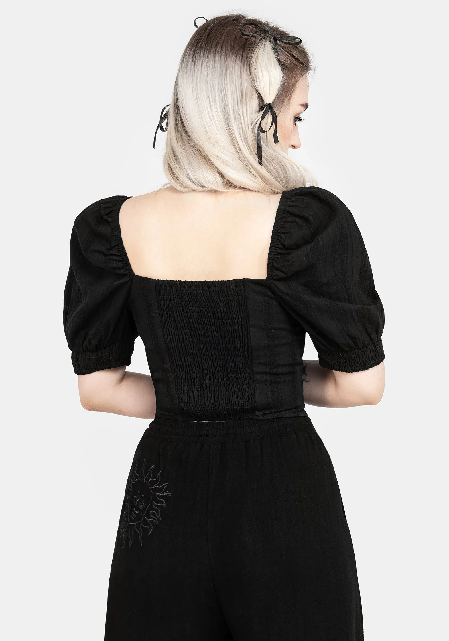 Gorse Cotton Puff Sleeve Blouse Top sold by Disturbia product image thumbnail 3