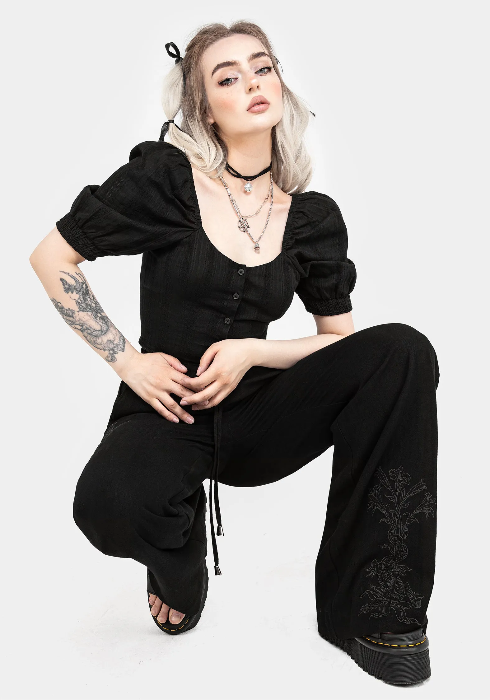 Gorse Cotton Puff Sleeve Blouse Top sold by Disturbia product image thumbnail 5