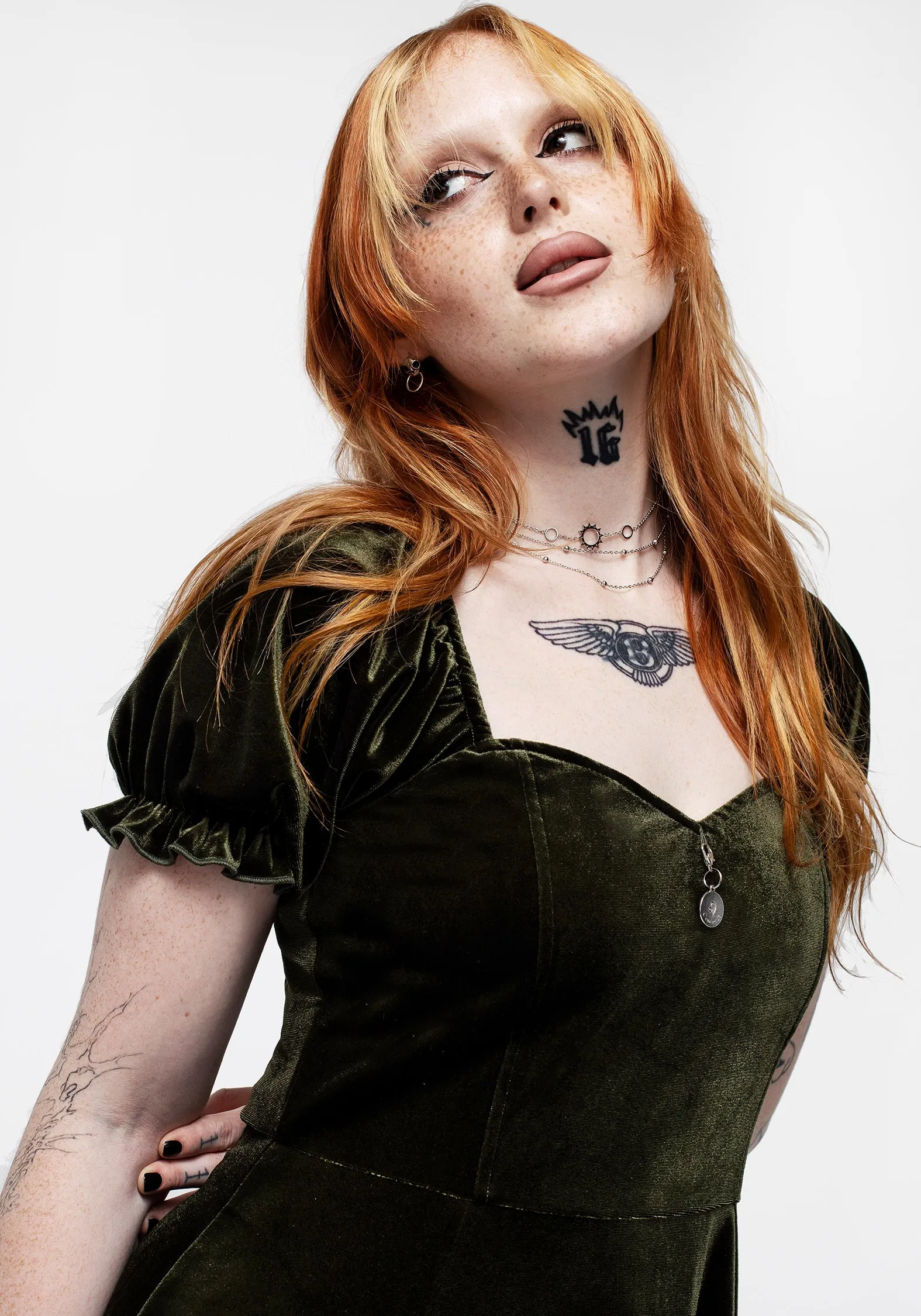 Verdant Corset Mini Dress sold by Disturbia product image thumbnail 4