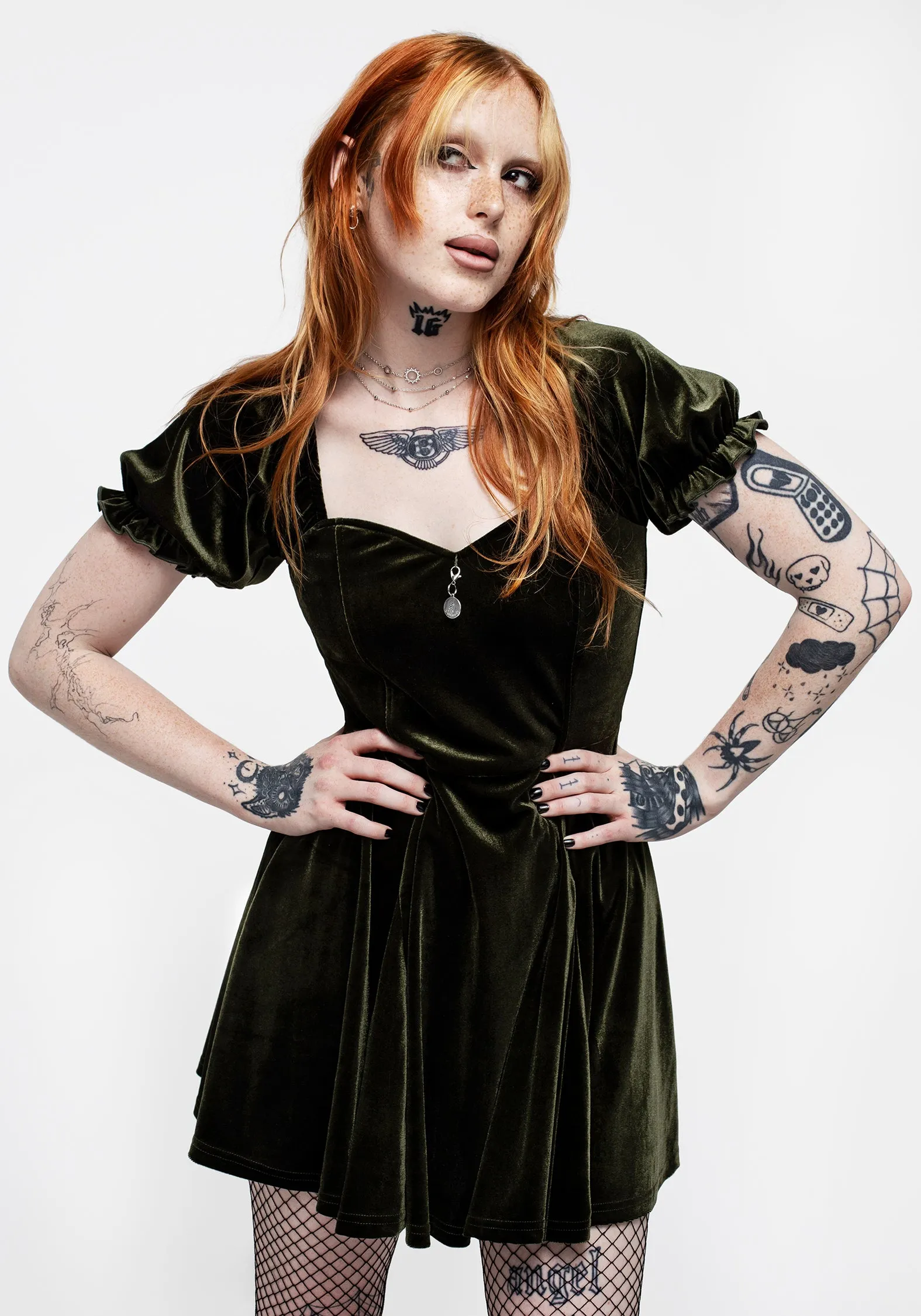 Verdant Corset Mini Dress sold by Disturbia product image thumbnail 5