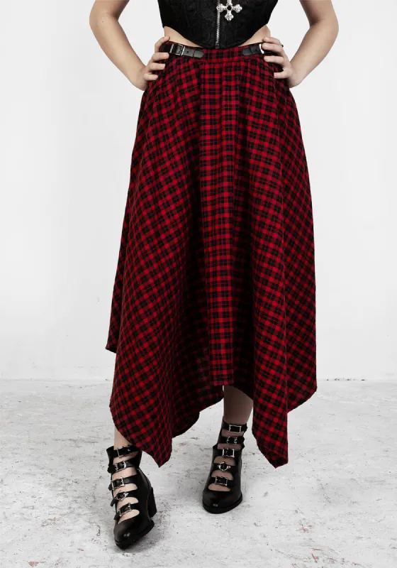 Dreadful Handkerchief Midi Skirt sold by Disturbia