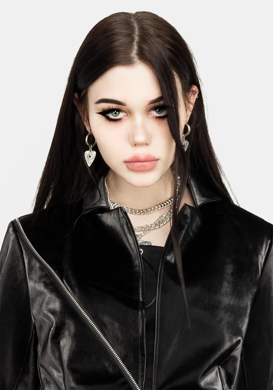 Aureole Faux Leather Blazer sold by Disturbia product image thumbnail 5