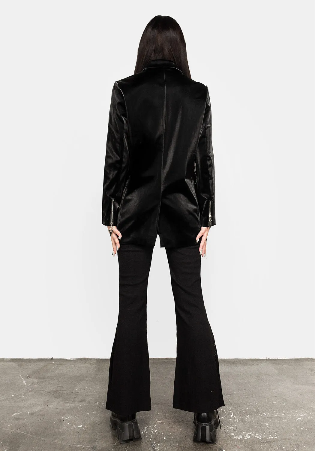 Aureole Faux Leather Blazer sold by Disturbia product image thumbnail 4