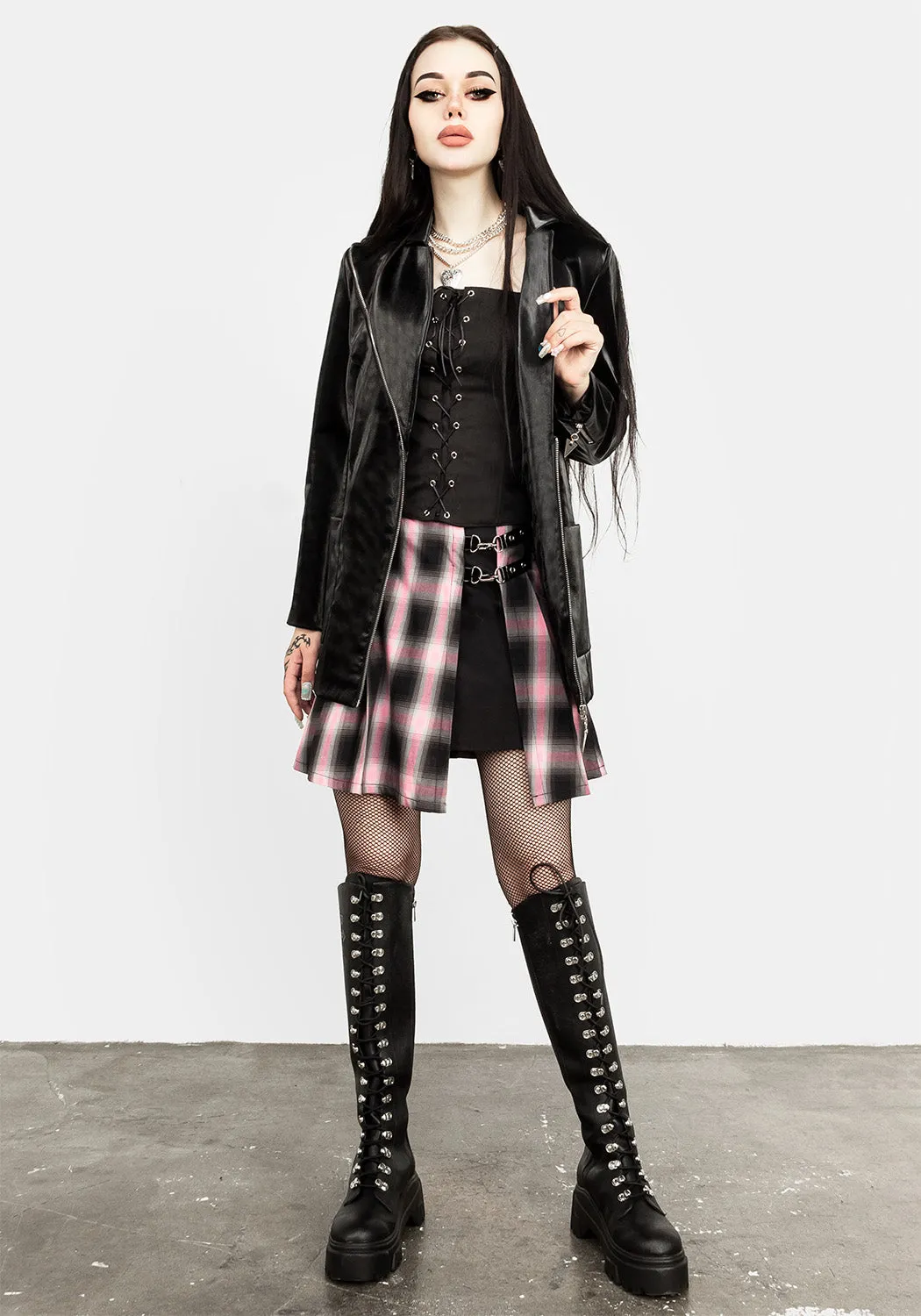 Aureole Faux Leather Blazer sold by Disturbia product image thumbnail 3