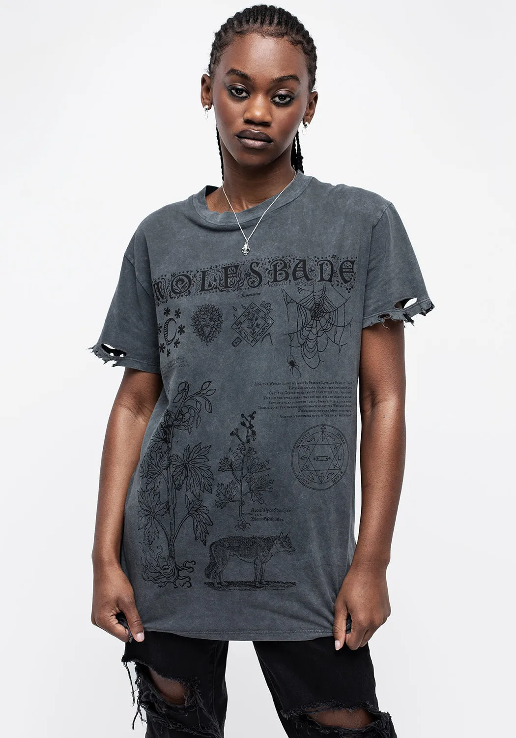 Wolfsbane Distressed Tee sold by Disturbia