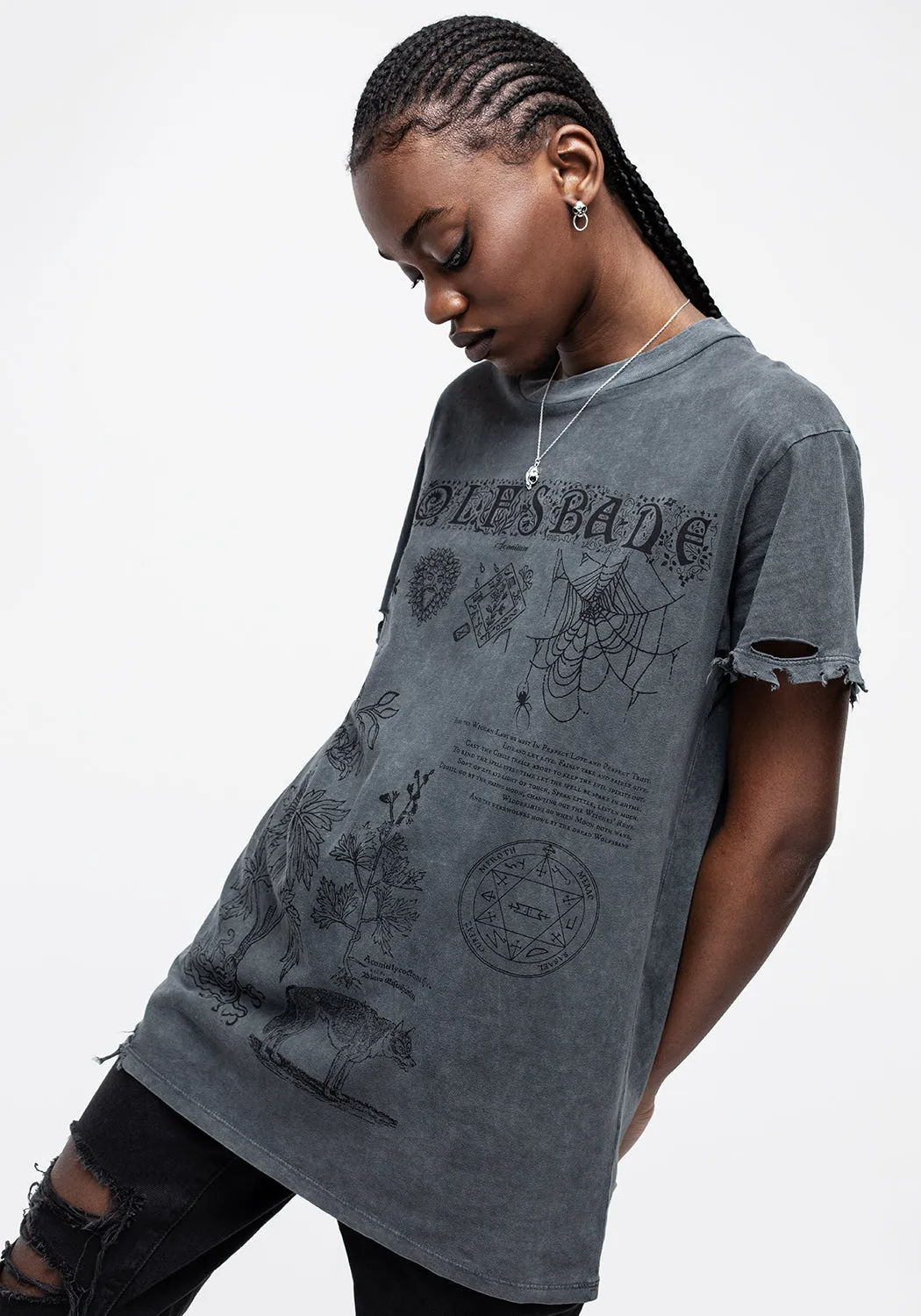 Wolfsbane Distressed Tee sold by Disturbia product image thumbnail 5