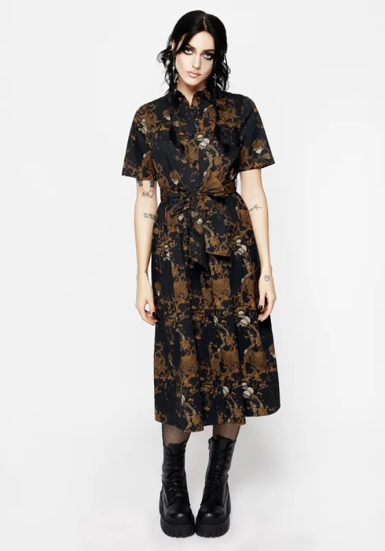 Underworld Cotton Midi Shirt Dress sold by Disturbia