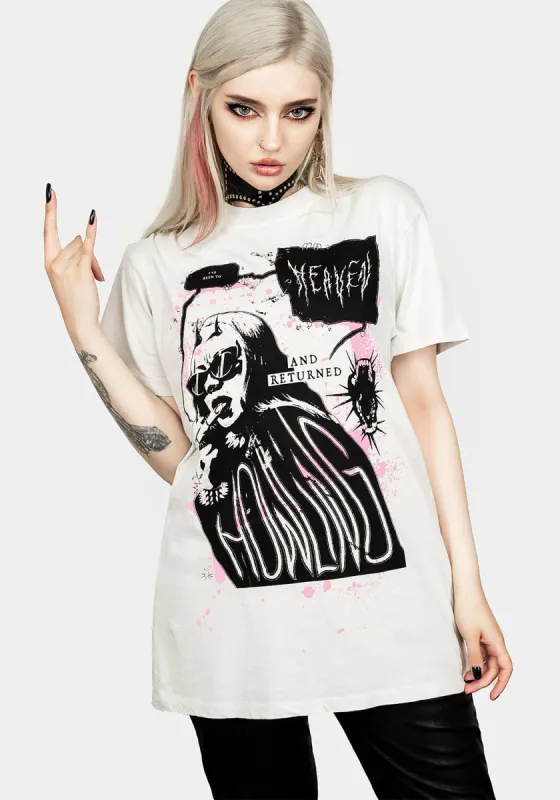 Howling Vintage Off White Washed T-Shirt sold by Disturbia