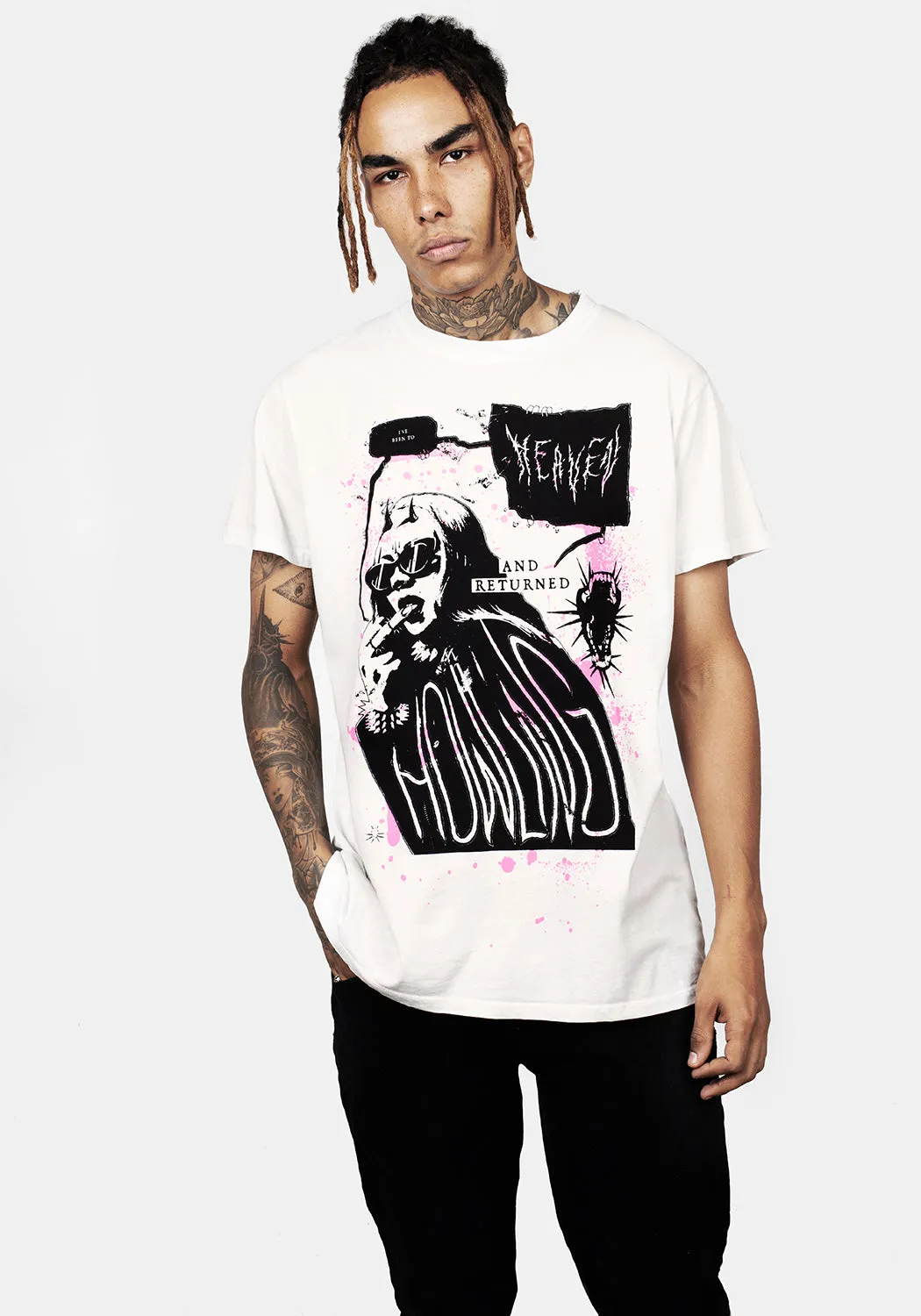 Howling Vintage Off White Washed T-Shirt sold by Disturbia product image thumbnail 2