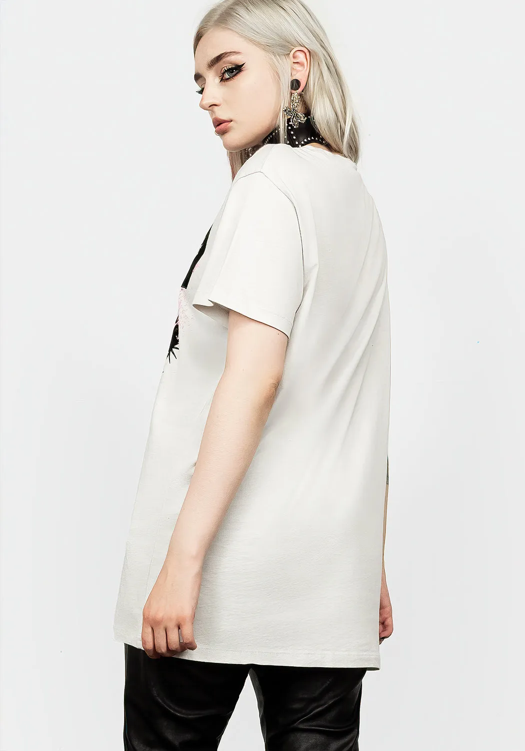 Howling Vintage Off White Washed T-Shirt sold by Disturbia product image thumbnail 4