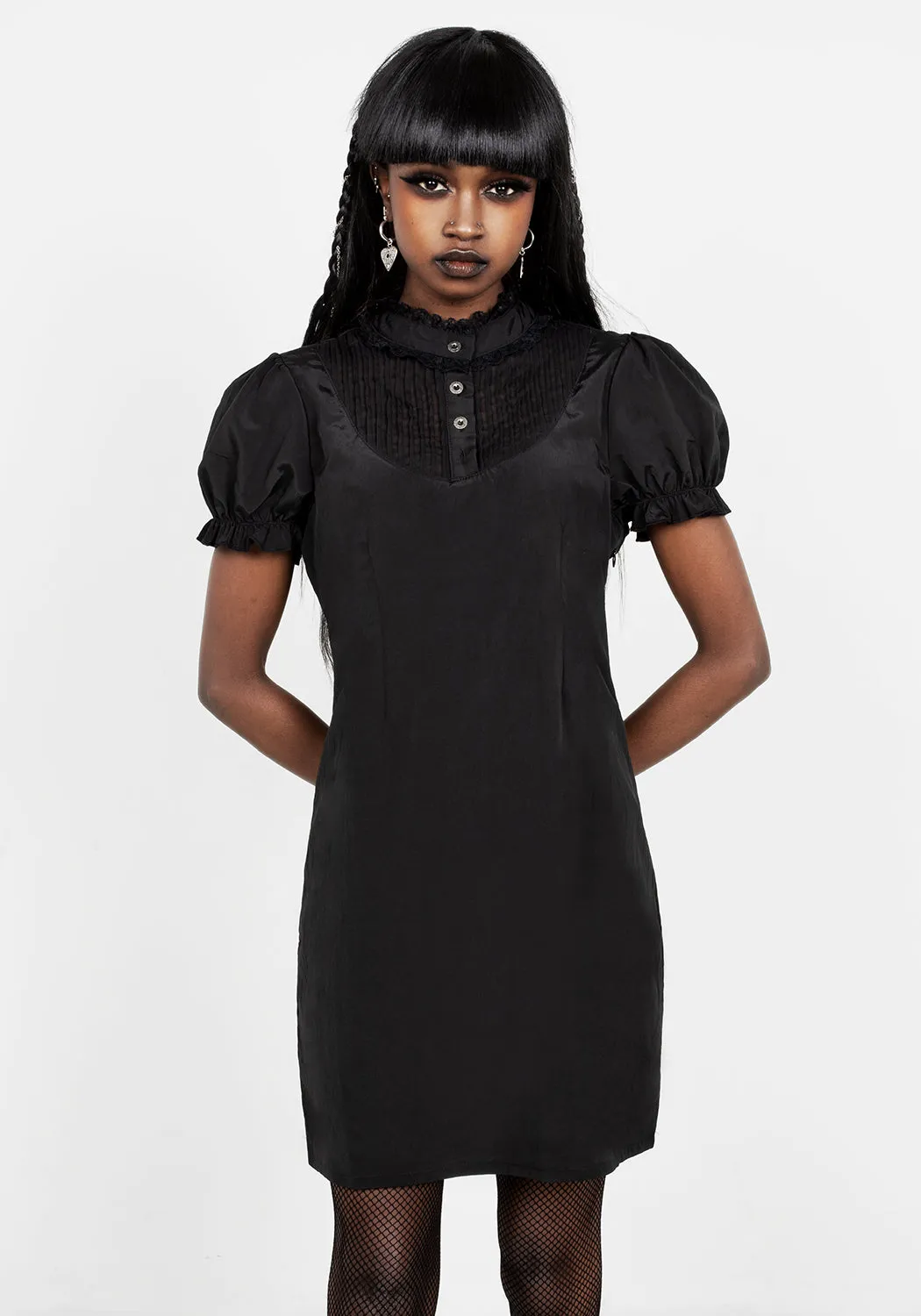 SECRETS PINTUCK PANELLED MINI DRESS sold by Disturbia product image thumbnail 3