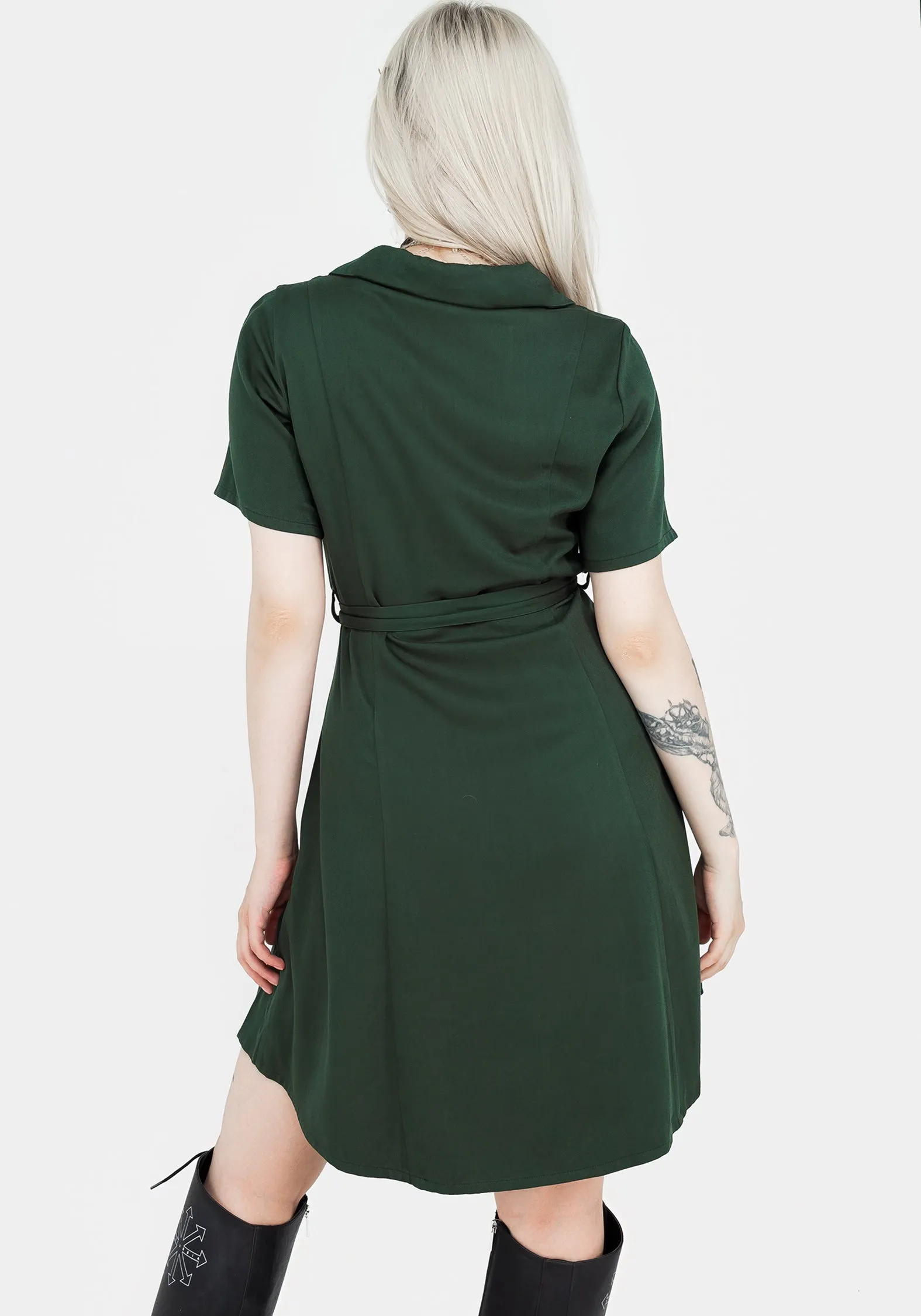 Fable Button Up Mini Shirt Dress sold by Disturbia product image thumbnail 3