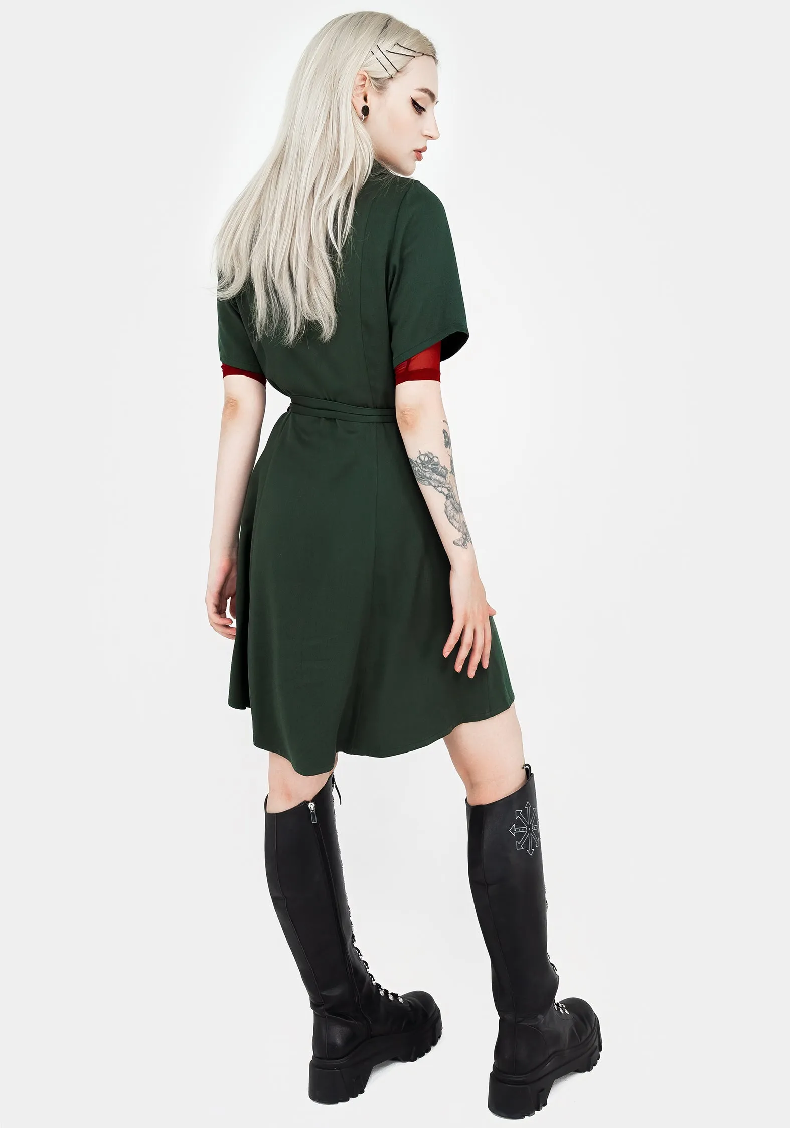 Fable Button Up Mini Shirt Dress sold by Disturbia product image thumbnail 5
