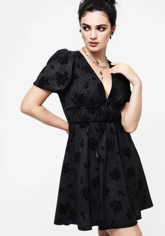 Giselle Floral Puff Sleeve Mini Dress sold by Disturbia