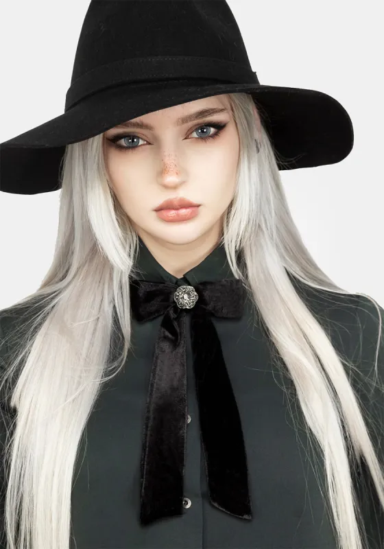 Lucy Velvet Bow Tie sold by Disturbia