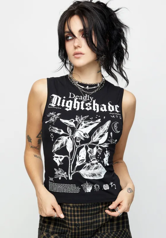 Nightshade Sleeveless Tee sold by Disturbia