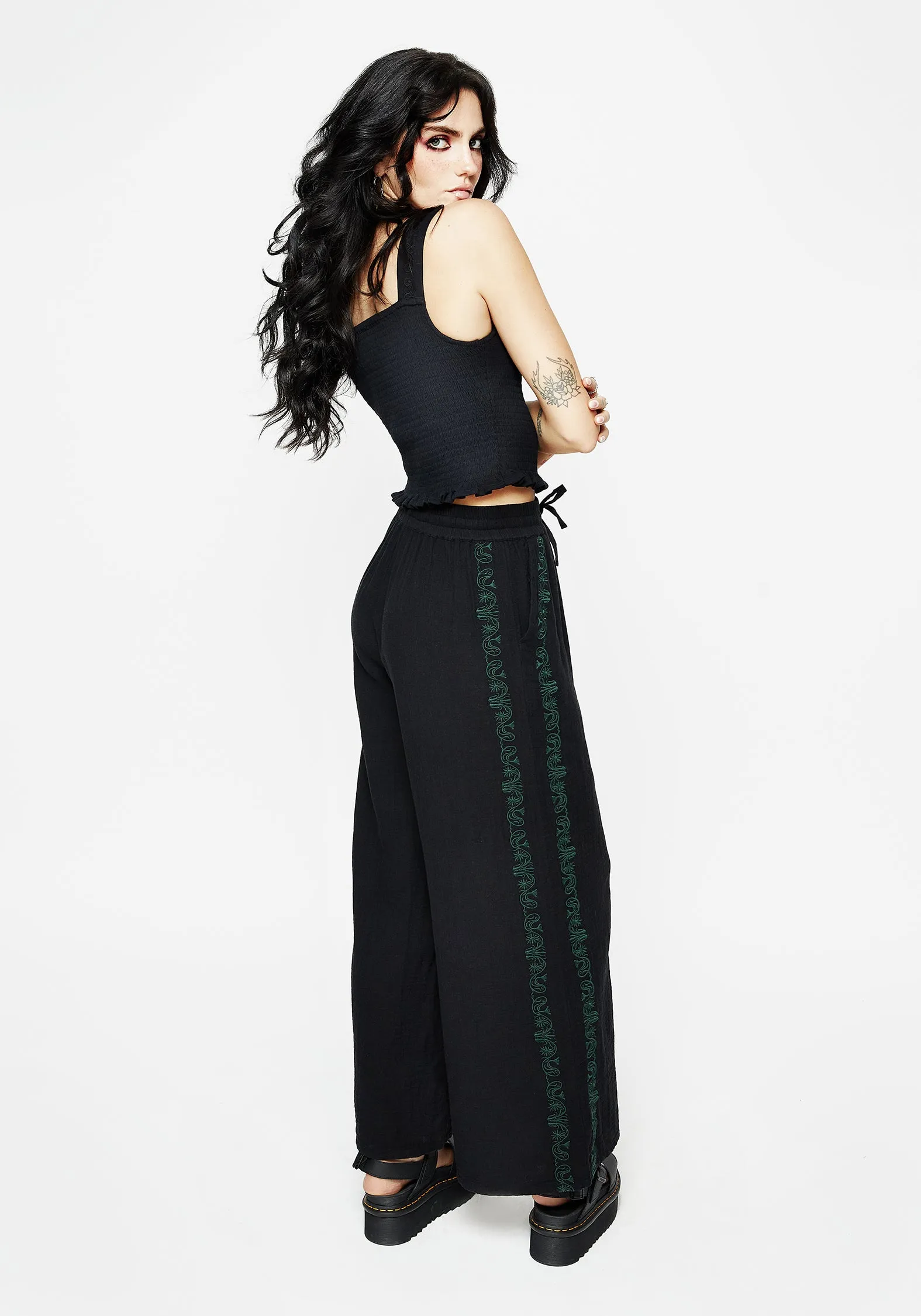 Damiana Shirred Crop Top sold by Disturbia product image thumbnail 5