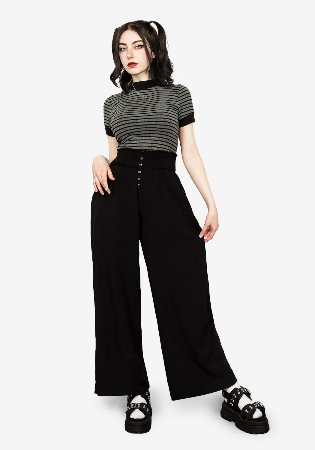 Dusk Flowy Trousers sold by Disturbia