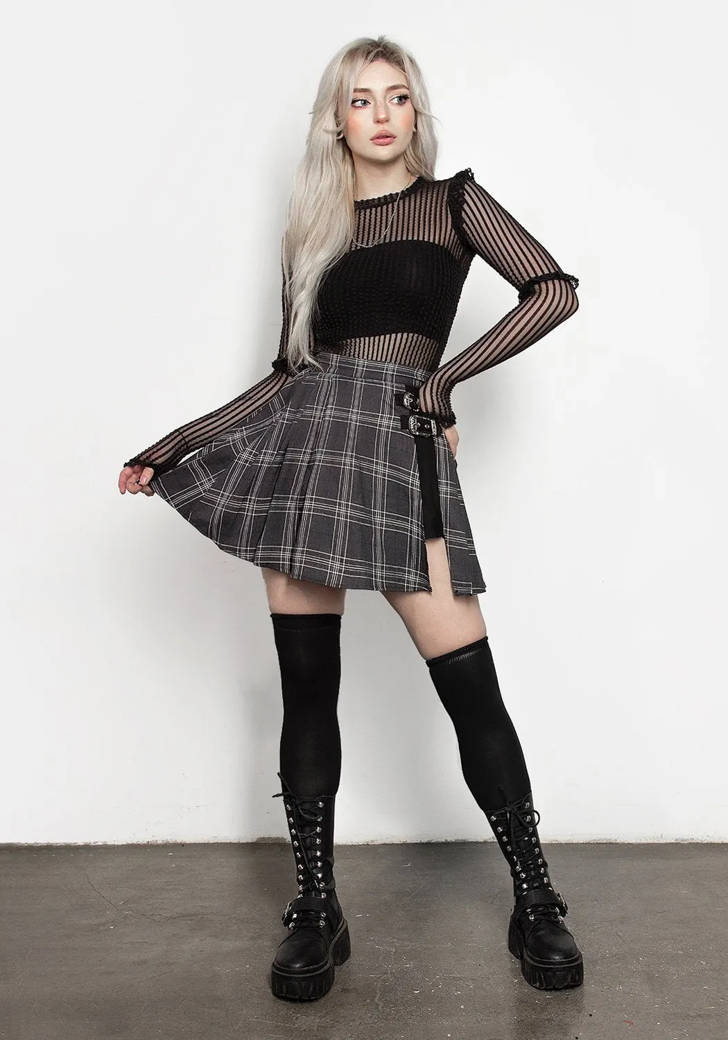 Loki Buckled Mini Skirt sold by Disturbia product image thumbnail 2