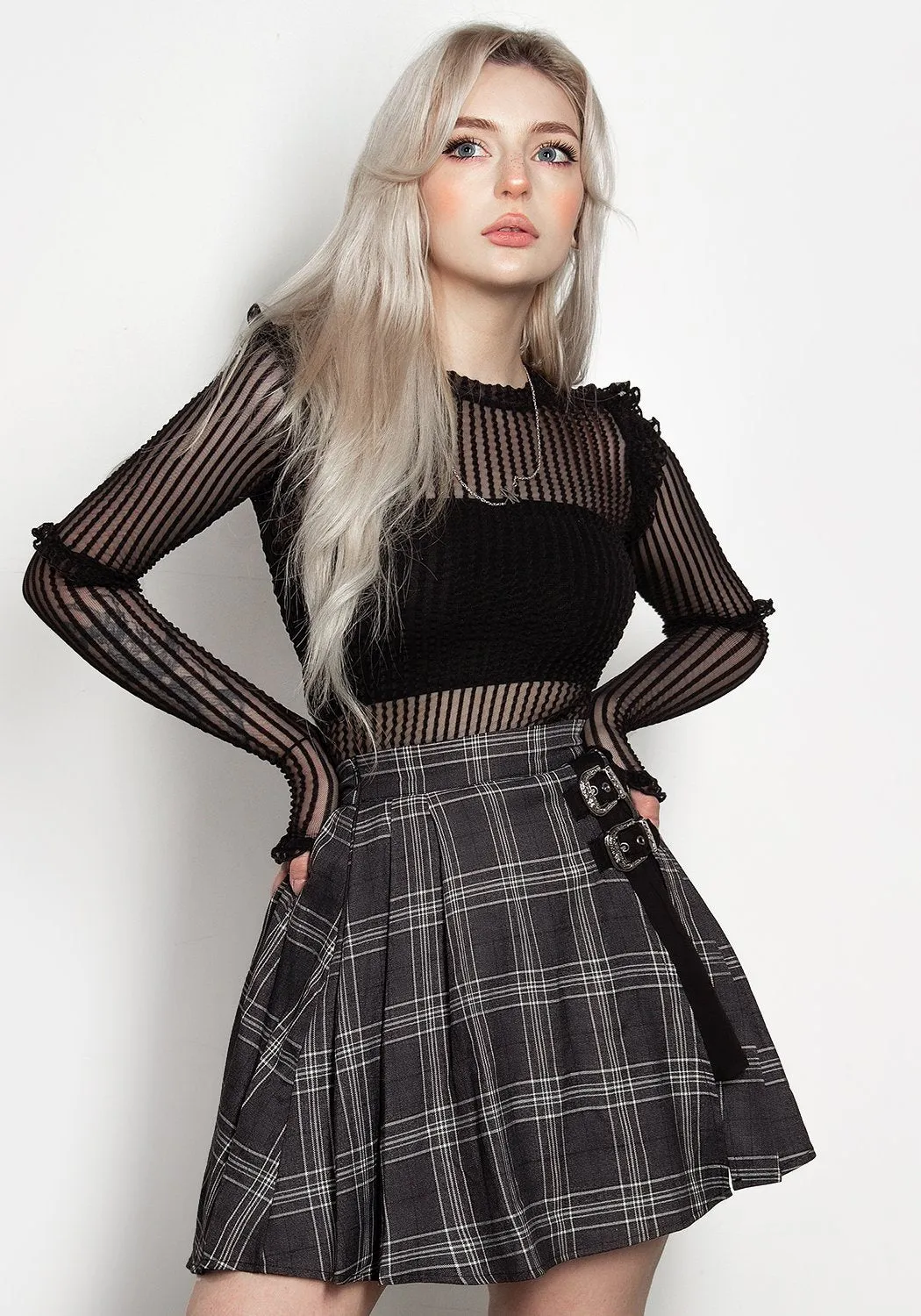 Loki Buckled Mini Skirt sold by Disturbia product image thumbnail 4