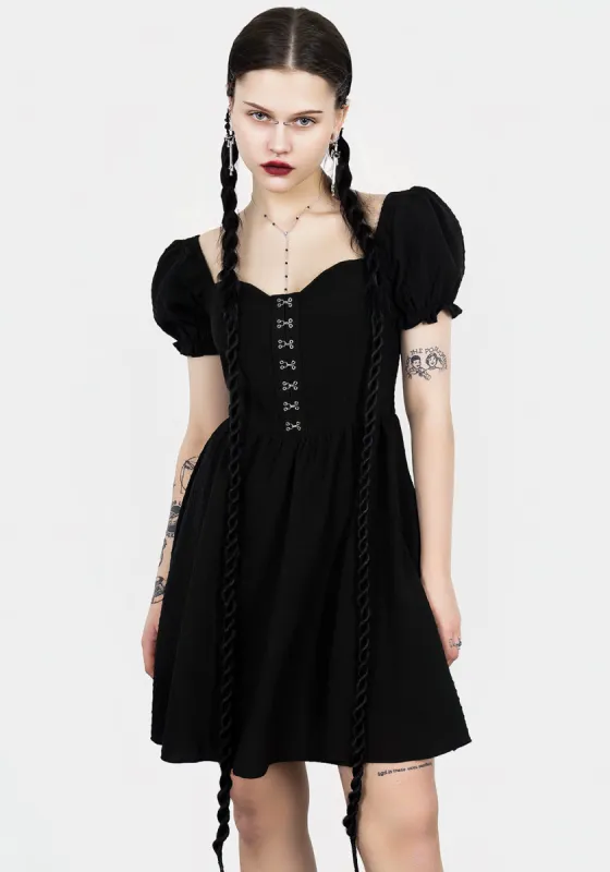 Mortem Ruffle Mini Dress sold by Disturbia