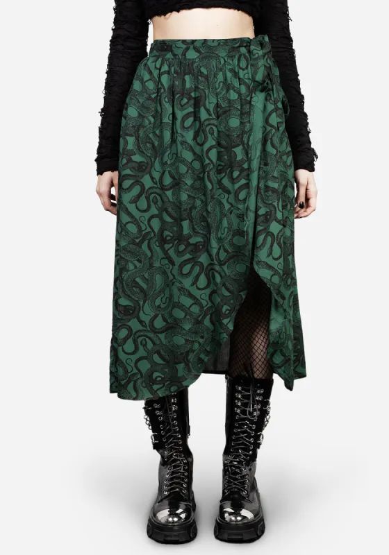 Ophidia Wrap Skirt sold by Disturbia