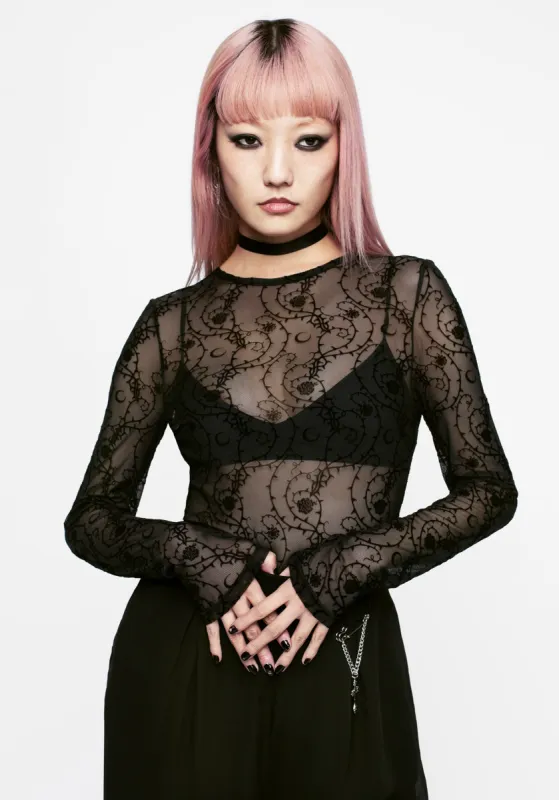 Thorns Mesh Top sold by Disturbia