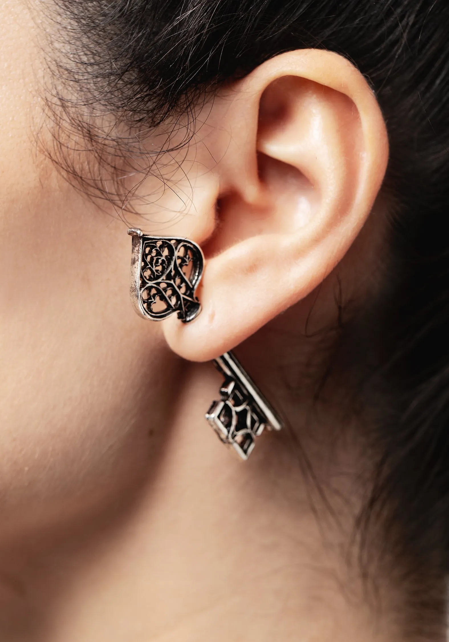 Claustrum Gothic Key Earrings sold by Disturbia product image thumbnail 3