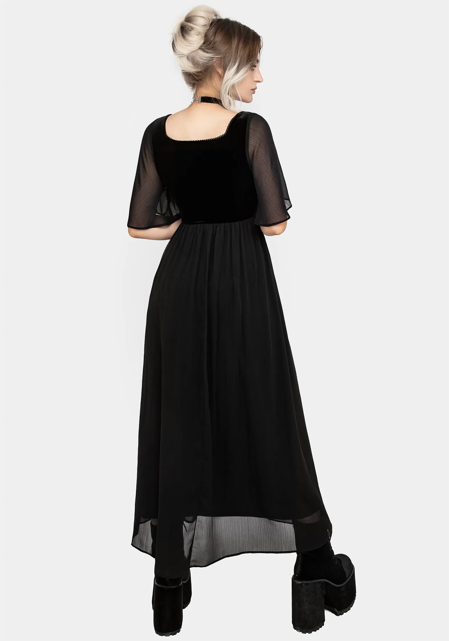 Oculist Chiffon Maxi Dress sold by Disturbia product image thumbnail 3