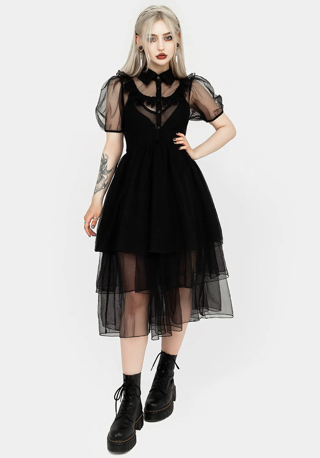 Headhunter Frill Yoke Gown sold by Disturbia product image thumbnail 4