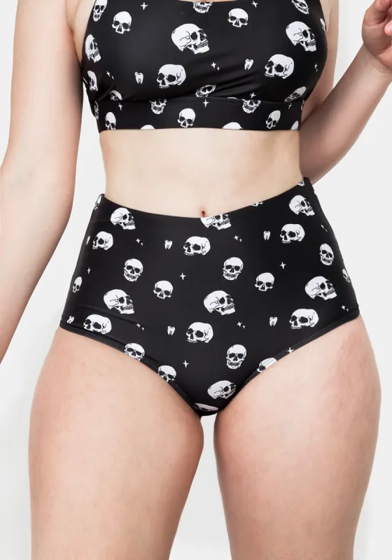 BONES HIGH WAIST SWIM BOTTOMS sold by Disturbia
