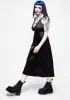 Medeina Lace Trim Satin Midi Slip Dress - Midnight Black sold by Disturbia