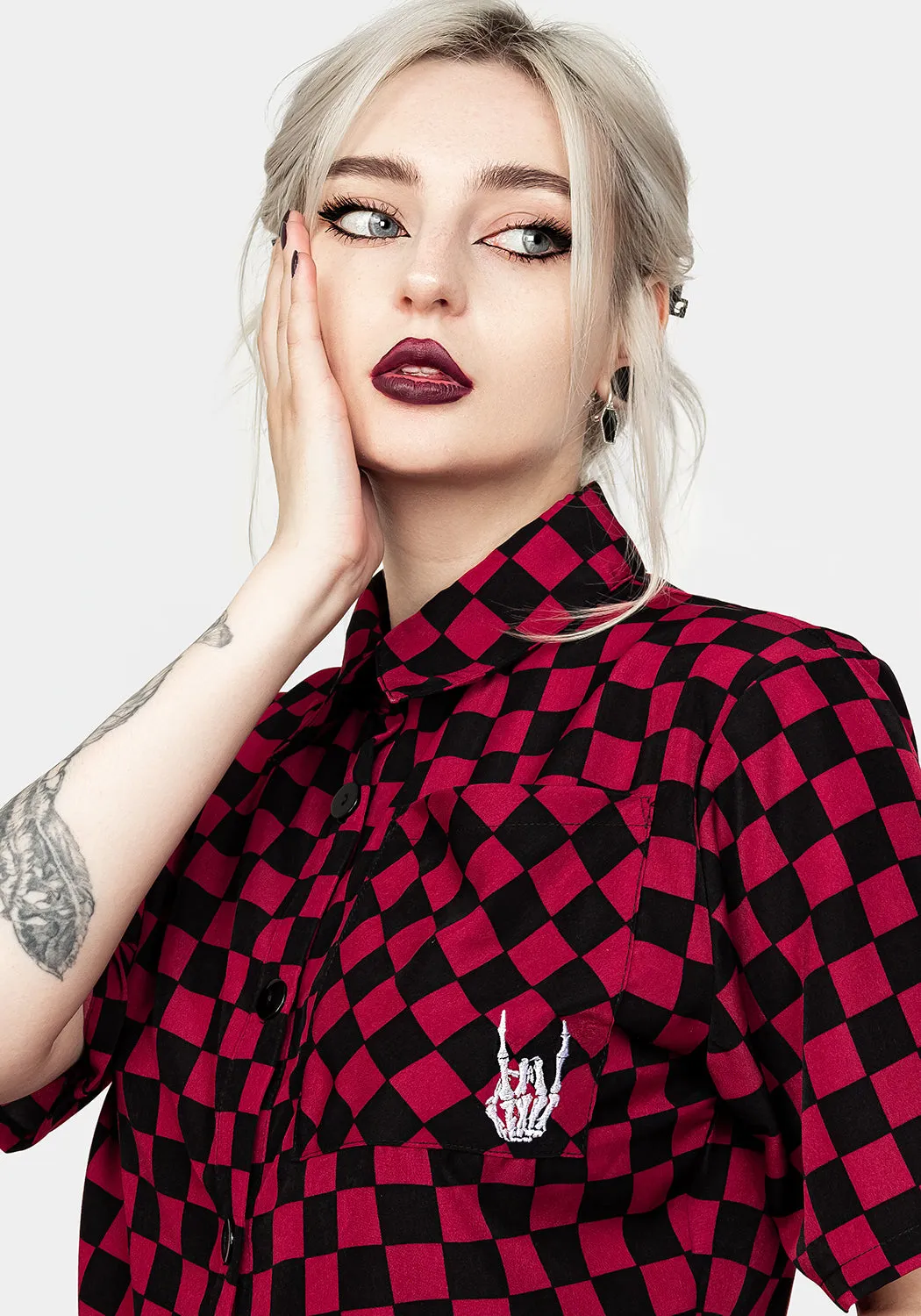 Arcade Crop Boxy Shirt sold by Disturbia product image thumbnail 2
