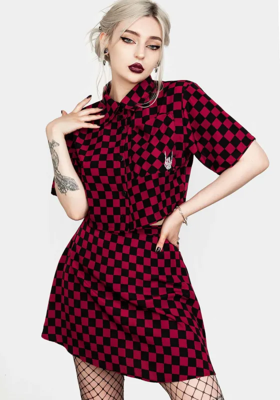 Arcade Crop Boxy Shirt sold by Disturbia