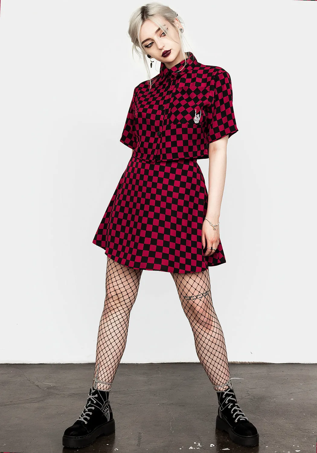 Arcade Crop Boxy Shirt sold by Disturbia product image thumbnail 3